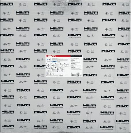 Fondo blanco con patrones de texto en gris y un cuadro central de información color rojo.