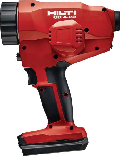 Herramienta eléctrica Hilti, destornillador a batería de color rojo y negro.